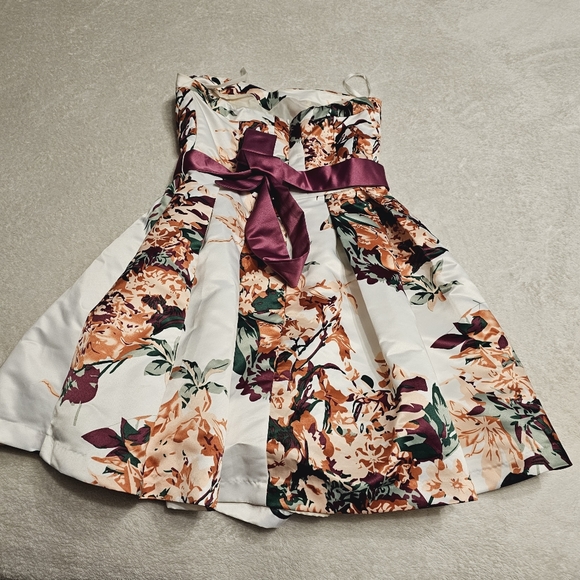 Mini A-line Floral Dress, Charlotte Russe, Size S - Picture 6 of 6